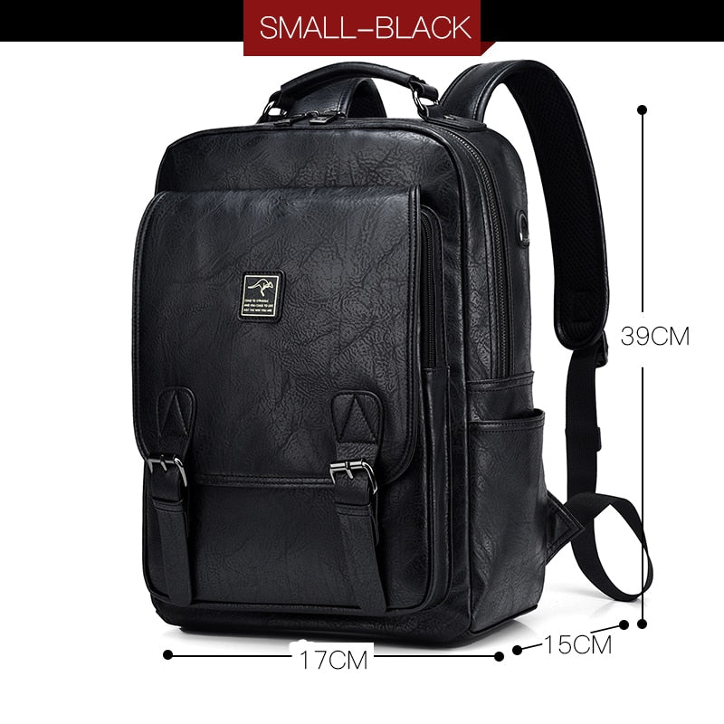 JACKKELVIN Retro Leather Backpack