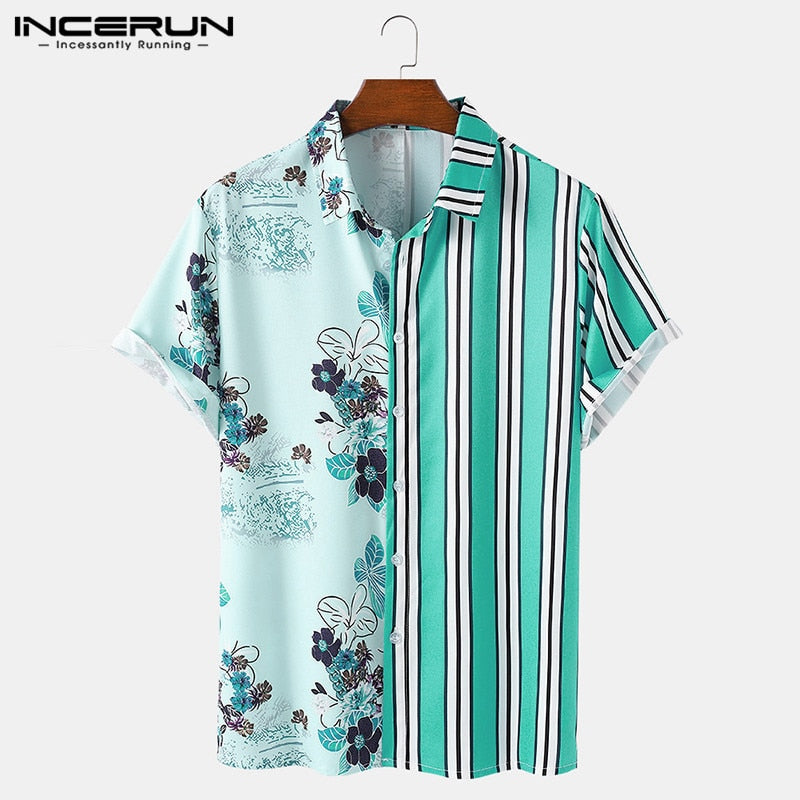 Men Casual Hawaiian Streetwear Short Sleeve Shirt