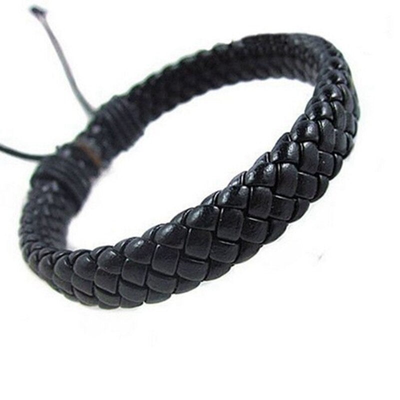 Braided Leather Adjustable Bracelet