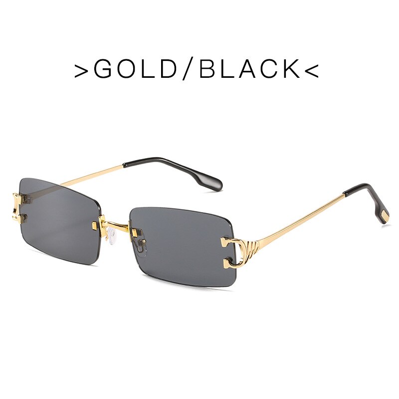 Rimless Rectangle Sunglasses