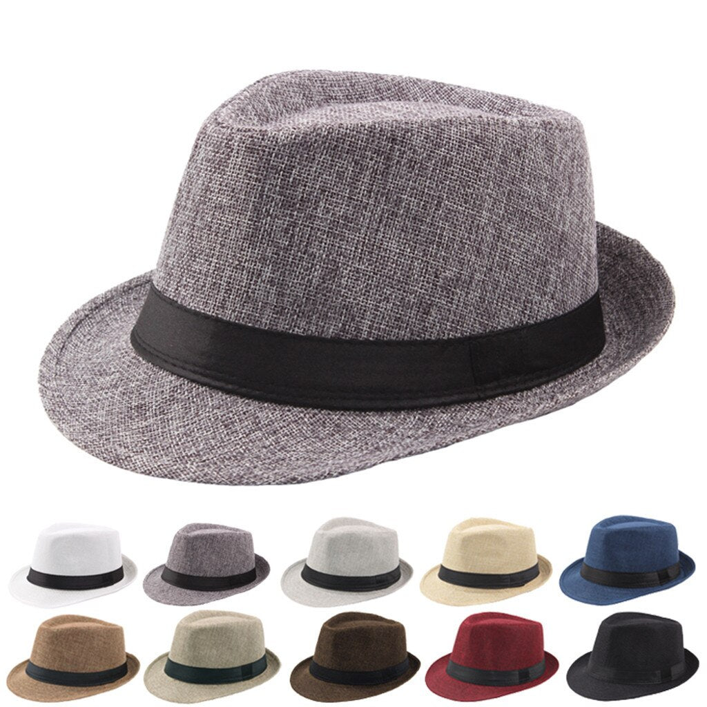 Breathable Linen Fedora Hat
