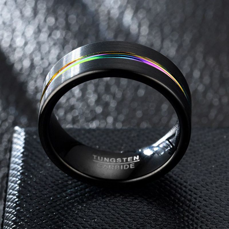 Plated Titanium Steel Color Band Ring
