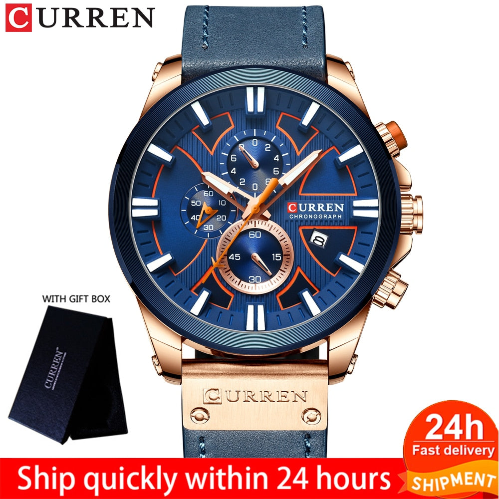 CURREN Mens Luxury Quartz Watches