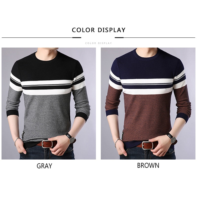 BORROW Mens Knitted Cardigan Sweater