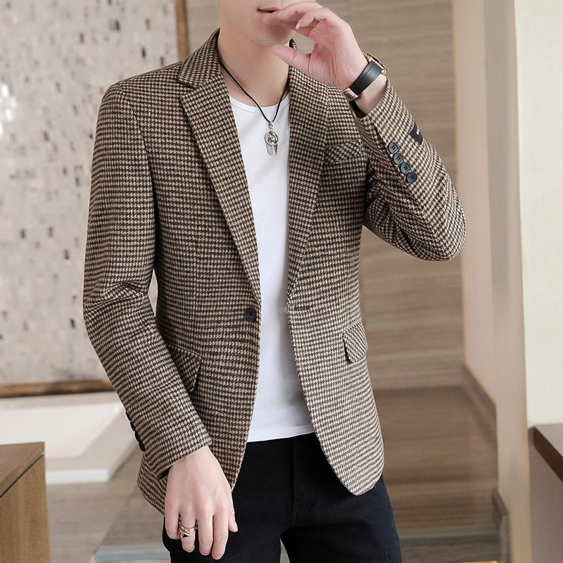 One Button Classic Men's Jacket Suit