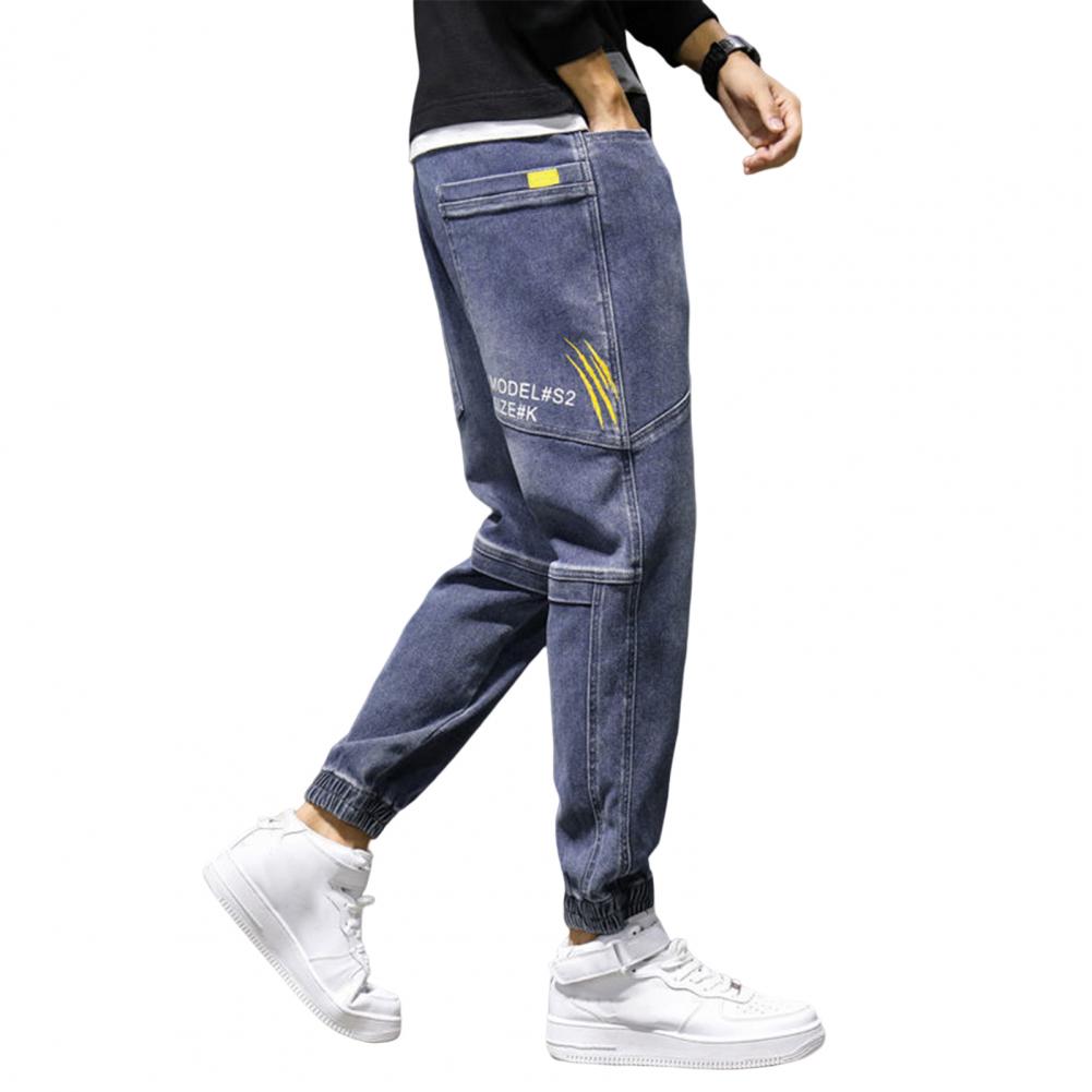 Elastic Waist Loose Streetwear Jeans