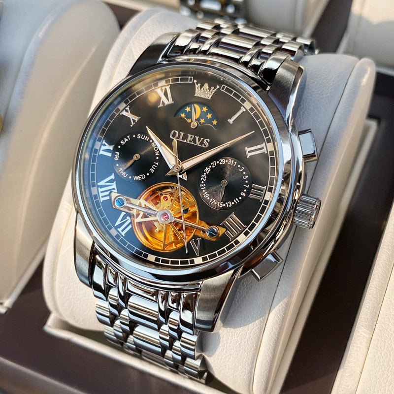 OLEVS Automatic Mechanical Skeleton Watch