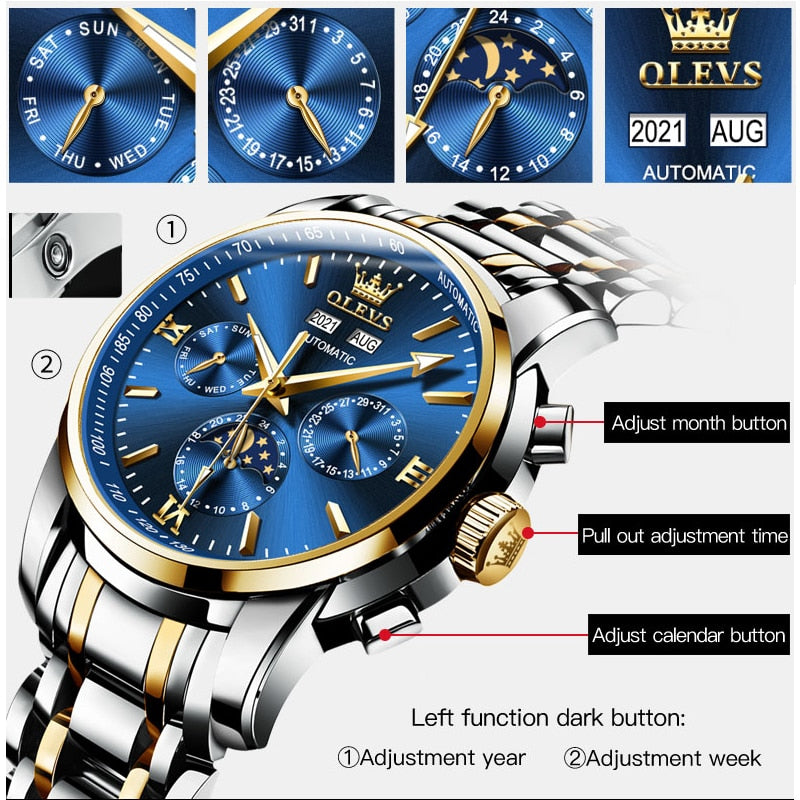 OLEVS  6633 Luxury Automatic Mechanical Watch