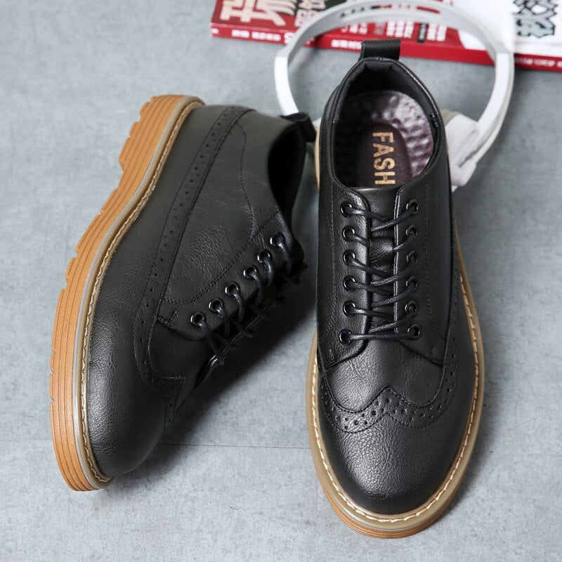 Mens Flat Comfortable Leather Shoes