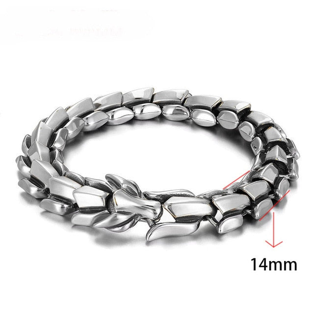 Stainless Steel Wolf Head Bracelet