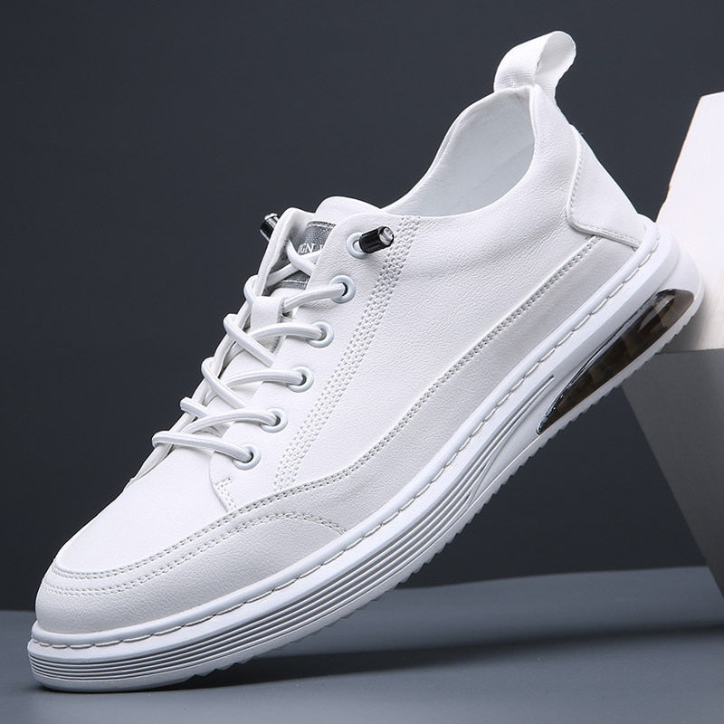 White Leather Casual Sneakers
