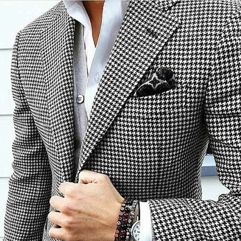 Notched Lapel Men's Suit Jacket