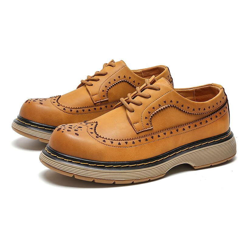Men's Cow Leather Lace Up Loafers