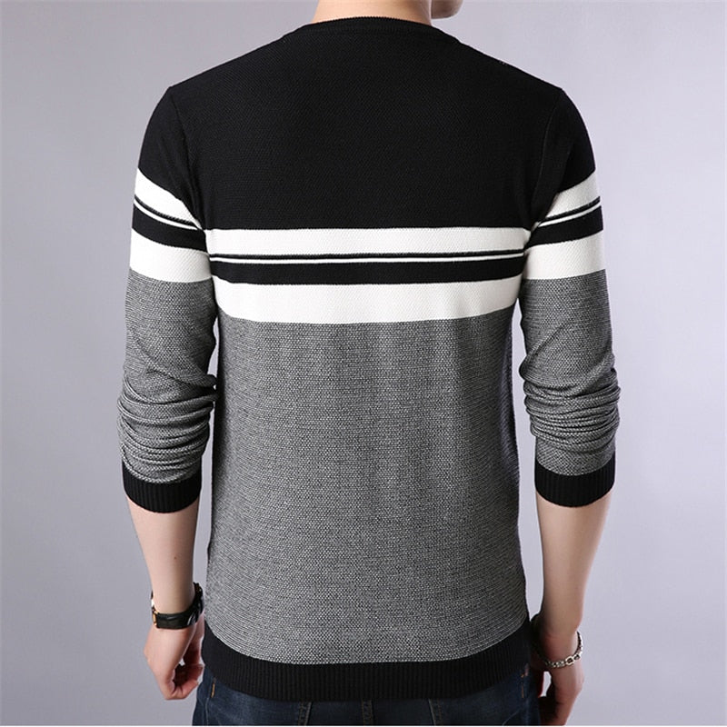 BORROW Mens Knitted Cardigan Sweater