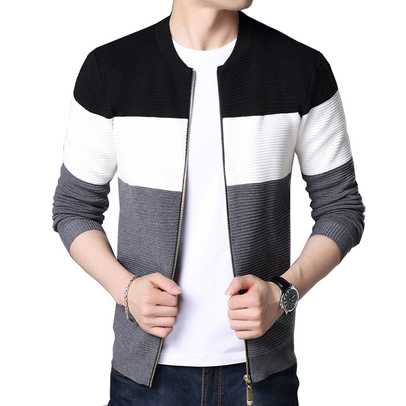 Men New Cardigan Jumper Sweater