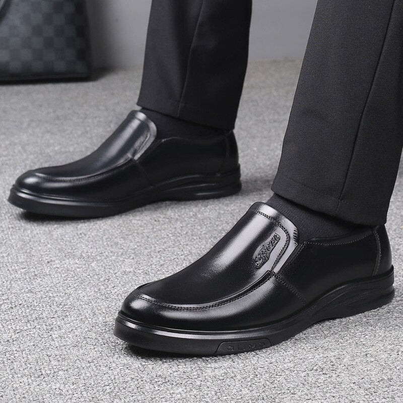 Genuine Leather Men Slip-on Loafers