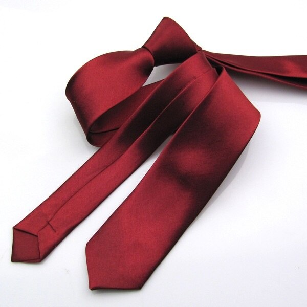 Casual Arrowhead Skinny Red Necktie