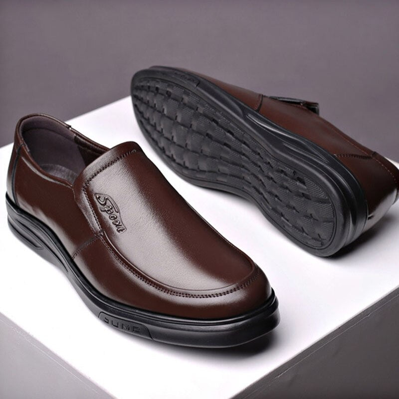 Genuine Leather Men Slip-on Loafers