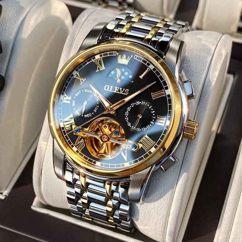 OLEVS Automatic Mechanical Skeleton Watch