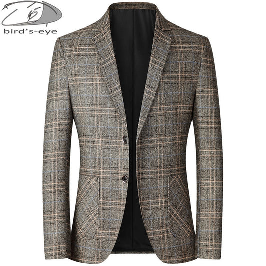 Casual Checked Suit Jacket