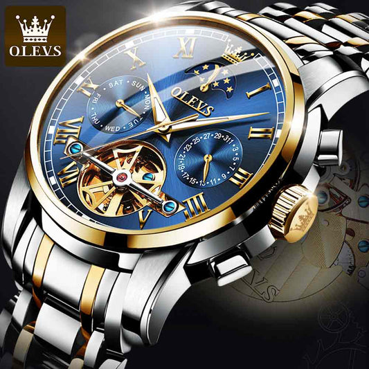 OLEVS Automatic Mechanical Skeleton Watch