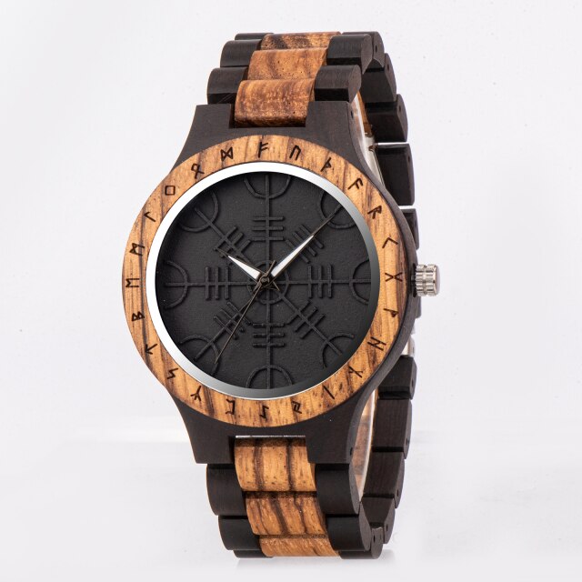 BOBO BIRD Men's Luxury Retro Ebony Wristwatch