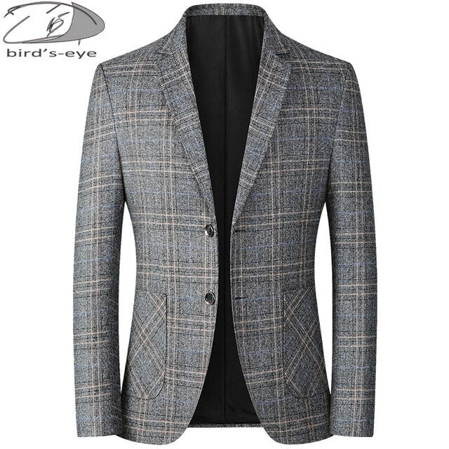 Casual Checked Suit Jacket