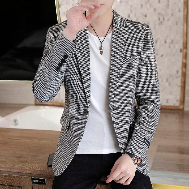 One Button Classic Men's Jacket Suit