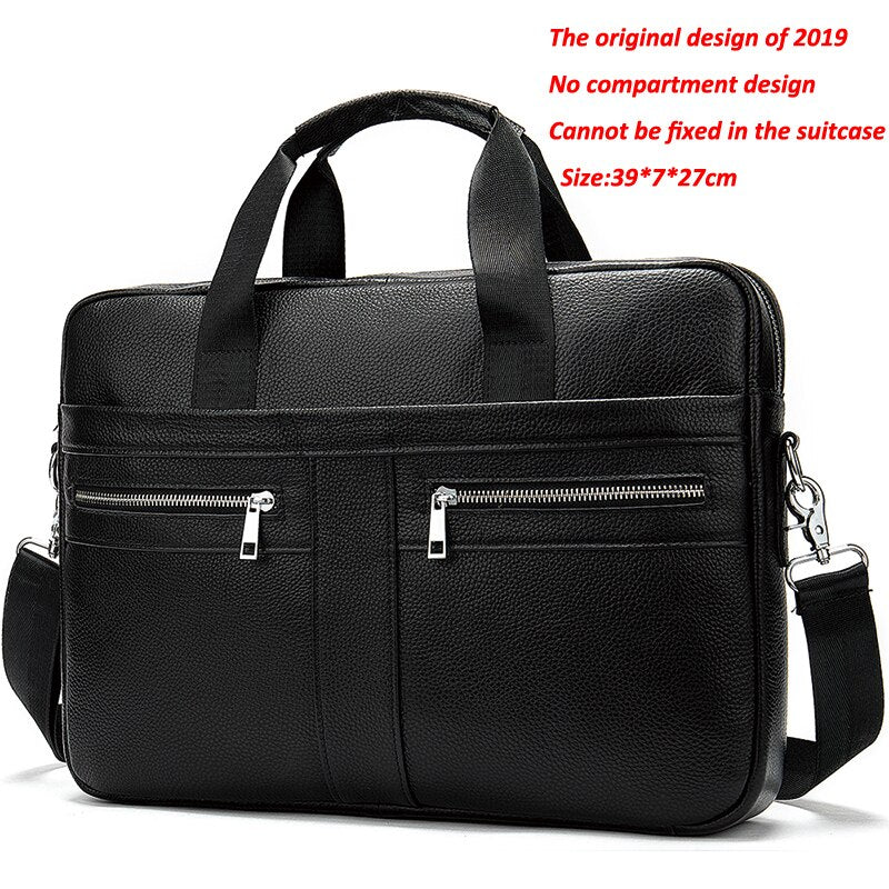 WESTAL Briefcases Leather Laptop Bag